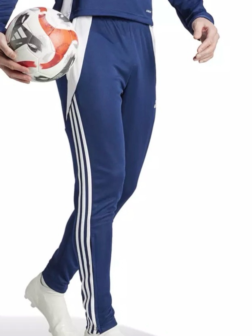 adidas Men’s Tiro Navy Blue & White Three-Stripe Jogger Track Pants small NWT